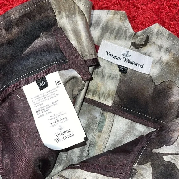 Vivienne Westwood MILITARY SHORTS CHINESE PEONY PRINT IT40 US4